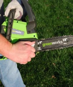 Flash Sale 🤩 Greenworks Chainsaws & Pole Saws 24-Volt 10-in Cordless Electric Chainsaw 2 Ah (Battery & Charger Included) ✨ -Outdoor Tools sale 08868242