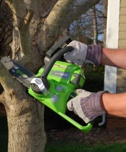 Flash Sale 🤩 Greenworks Chainsaws & Pole Saws 24-Volt 10-in Cordless Electric Chainsaw 2 Ah (Battery & Charger Included) ✨ -Outdoor Tools sale 08868245