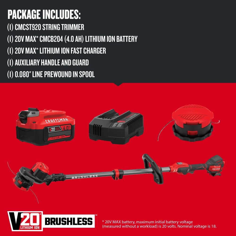 Best reviews of ๐คฉ CRAFTSMAN Trimmers & Edgers WEEDWACKER V20 20-Volt Max 13-in Straight Cordless String Trimmer (Battery Included) ๐ 4 Best reviews of ๐คฉ CRAFTSMAN Trimmers & Edgers WEEDWACKER V20 20-Volt Max 13-in Straight Cordless String Trimmer (Battery Included) ๐ - Image 4