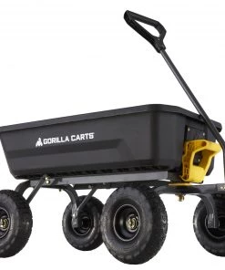 Outlet 😍 Gorilla Carts Wheelbarrows & Yard Carts 4-cu ft Poly Yard Cart 🔔
