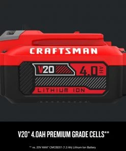 Best Sale 🧨 CRAFTSMAN Power Equipment Parts 20-Volt Max 4 Ah Rechargeable Lithium Ion (Li-Ion) Cordless Power Equipment Battery 🧨 10 Best Sale 🧨 CRAFTSMAN Power Equipment Parts 20-Volt Max 4 Ah Rechargeable Lithium Ion (Li-Ion) Cordless Power Equipment Battery 🧨 -Outdoor Tools sale 09999560