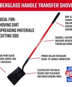 Buy 🔥 CRAFTSMAN Lawn & Garden Hand Tools 55-in Fiberglass Handle Transfer Shovel 🔔 -Outdoor Tools sale 10063700
