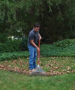 Hot Sale 🔔 CRAFTSMAN Lawn & Garden Hand Tools 24-in Lawn and Leaf Rake 🔥 -Outdoor Tools sale 10163573 scaled