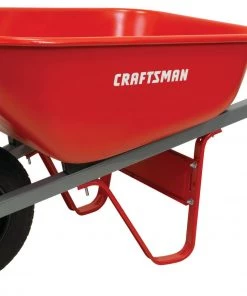 Top 10 ๐ CRAFTSMAN Wheelbarrows & Yard Carts 6 Cubic Ft Steel Tray Wheelbarrow, Steel Handles ๐