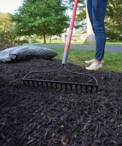 New 🌟 CRAFTSMAN Lawn & Garden Hand Tools 57.25-in L Fiberglass-Handle Welded Steel Garden Rake ⭐ -Outdoor Tools sale 10339296 scaled