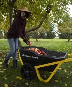 Hot Sale 😀 Gorilla Carts Wheelbarrows & Yard Carts 7-cu ft Poly Yard Cart ⌛ -Outdoor Tools sale 10383554 scaled
