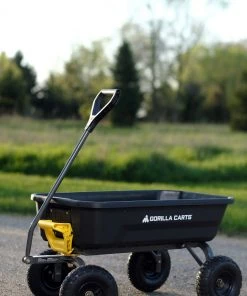 Outlet 😍 Gorilla Carts Wheelbarrows & Yard Carts 4-cu ft Poly Yard Cart 🔔 -Outdoor Tools sale 11064524 scaled