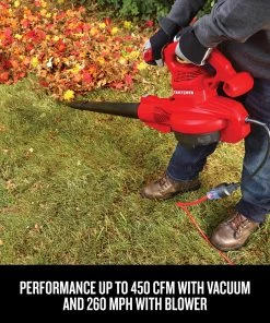Cheap ❤️ CRAFTSMAN Leaf Blowers 12-Amp 450-CFM 260-MPH Corded Electric Leaf Blower (Vacuum Kit Included) ⭐ 19 Cheap ❤️ CRAFTSMAN Leaf Blowers 12-Amp 450-CFM 260-MPH Corded Electric Leaf Blower (Vacuum Kit Included) ⭐ -Outdoor Tools sale 11736192