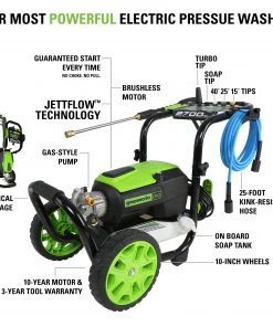 Coupon 🧨 Greenworks Pro Pressure Washers 2700-PSI 2.3-GPM Cold Water Electric Pressure Washer 😍 -Outdoor Tools sale 12051877