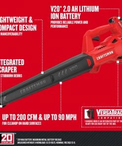 Best Pirce 🤩 CRAFTSMAN Leaf Blowers 20-volt Max 200-CFM Handheld Cordless Electric Leaf Blower 2 Ah (Battery & Charger Included) 🔥 13 Best Pirce 🤩 CRAFTSMAN Leaf Blowers 20-volt Max 200-CFM Handheld Cordless Electric Leaf Blower 2 Ah (Battery & Charger Included) 🔥 -Outdoor Tools sale 16728260