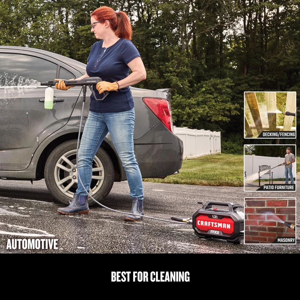 Budget ⭐ CRAFTSMAN Pressure Washers 1700-PSI 1.2-GPM Cold Water Electric Pressure Washer ✨ 8 Budget ⭐ CRAFTSMAN Pressure Washers 1700-PSI 1.2-GPM Cold Water Electric Pressure Washer ✨ - Image 8