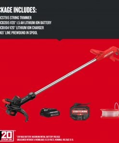 Best Sale 🎉 CRAFTSMAN Trimmers & Edgers V20 20-volt Max 10-in Straight Cordless String Trimmerwith Edger Capable (Battery Included)) 🤩 14 Best Sale 🎉 CRAFTSMAN Trimmers & Edgers V20 20-volt Max 10-in Straight Cordless String Trimmerwith Edger Capable (Battery Included)) 🤩 -Outdoor Tools sale 16728348