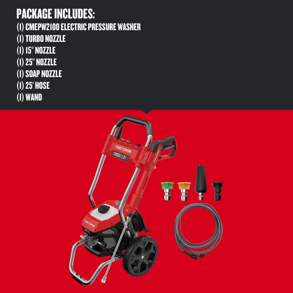 Promo ๐ CRAFTSMAN Pressure Washers 2100-PSI 1.2-GPM Cold Water Electric Pressure Washer โ 5 Promo ๐ CRAFTSMAN Pressure Washers 2100-PSI 1.2-GPM Cold Water Electric Pressure Washer โ - Image 5