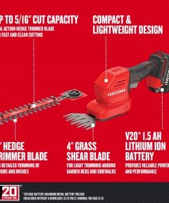 Best Sale 👏 CRAFTSMAN Trimmers & Edgers 20-Volt Max 8-in Dual Cordless Electric Hedge Trimmer 1.5 Ah (Battery & Charger Included) 😀 18 Best Sale 👏 CRAFTSMAN Trimmers & Edgers 20-Volt Max 8-in Dual Cordless Electric Hedge Trimmer 1.5 Ah (Battery & Charger Included) 😀 -Outdoor Tools sale 17851971