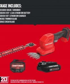 Best Sale 👏 CRAFTSMAN Trimmers & Edgers 20-Volt Max 8-in Dual Cordless Electric Hedge Trimmer 1.5 Ah (Battery & Charger Included) 😀 19 Best Sale 👏 CRAFTSMAN Trimmers & Edgers 20-Volt Max 8-in Dual Cordless Electric Hedge Trimmer 1.5 Ah (Battery & Charger Included) 😀 -Outdoor Tools sale 17851972