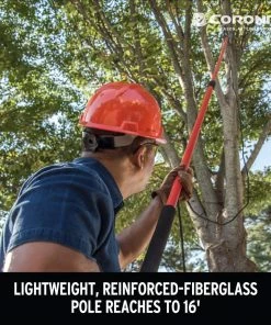 Best Pirce 🔥 Corona Chainsaws & Pole Saws 16-ft Fiberglass Pass-thru Pole Pruner 🎉 -Outdoor Tools sale 17881767