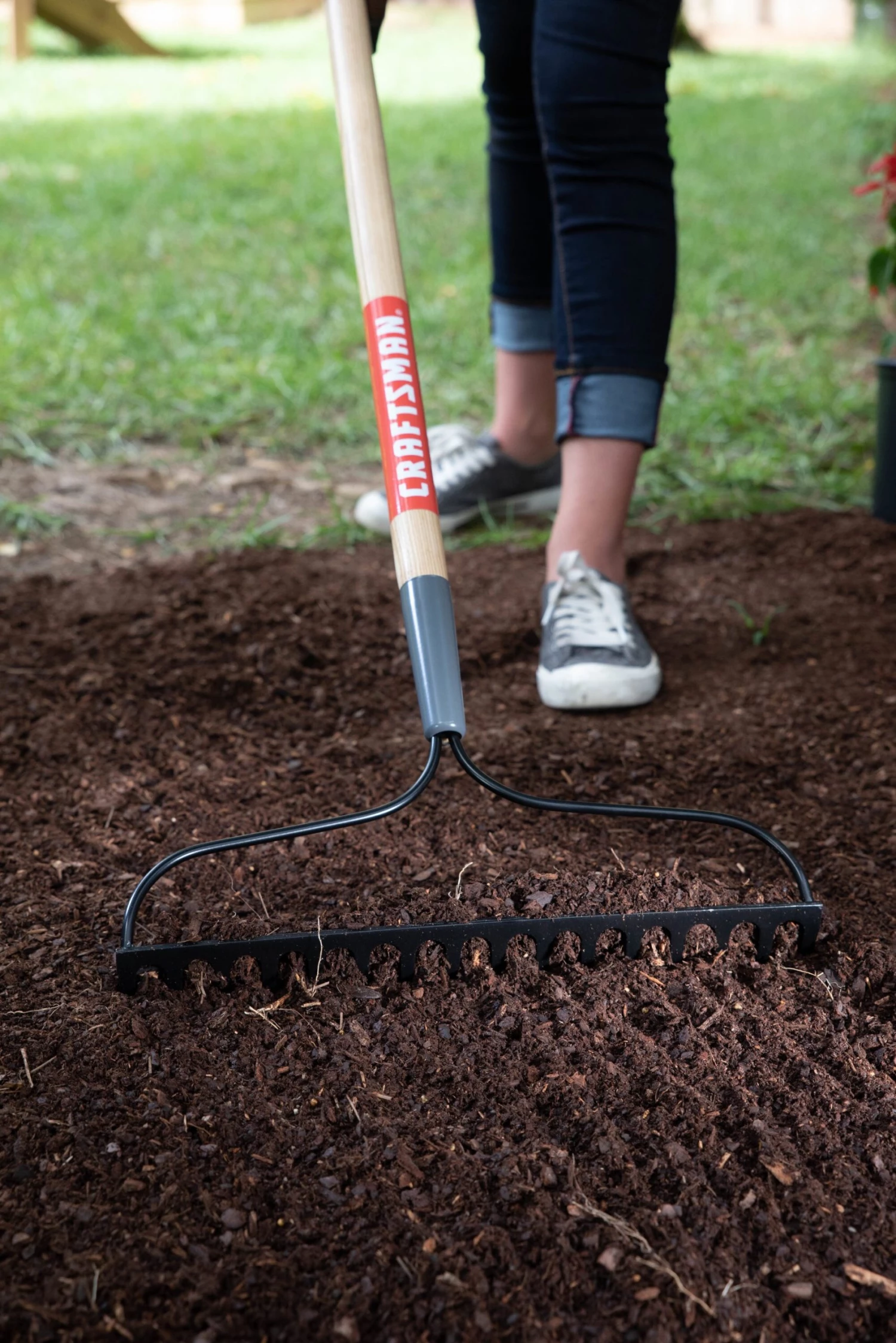 Cheap 👍 CRAFTSMAN Lawn & Garden Hand Tools 57.25-in L Wood-Handle Welded Steel Garden Rake ✨ 3 Cheap 👍 CRAFTSMAN Lawn & Garden Hand Tools 57.25-in L Wood-Handle Welded Steel Garden Rake ✨ - Image 3