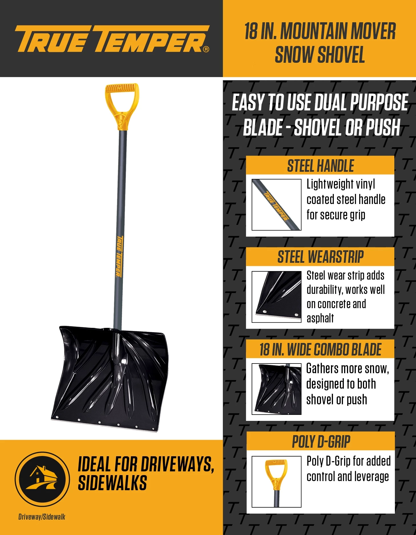 Coupon 🎁 True Temper Lawn & Garden Hand Tools 18-in Poly Snow Shovel with 36-in Steel Handle 🎉 2 Coupon 🎁 True Temper Lawn & Garden Hand Tools 18-in Poly Snow Shovel with 36-in Steel Handle 🎉 - Image 2