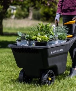Brand new ⌛ Gorilla Carts Wheelbarrows & Yard Carts 5-cu ft Plastic Yard Cart 😀 -Outdoor Tools sale 44042426 scaled