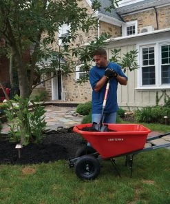 Cheap ⌛ CRAFTSMAN Wheelbarrows & Yard Carts 6-cu ft Poly Wheelbarrow 👍 -Outdoor Tools sale 46803491 scaled